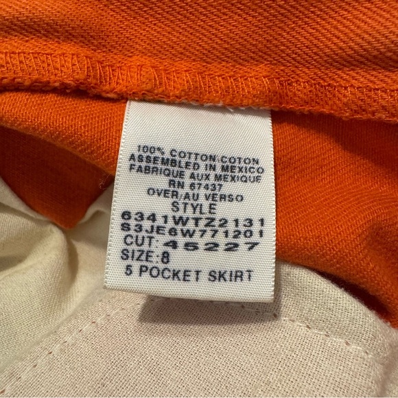 Ralph Lauren Polo Jeans Company womens denim mini skirt 8 orange vintage 90s Y2K - Picture 12 of 12